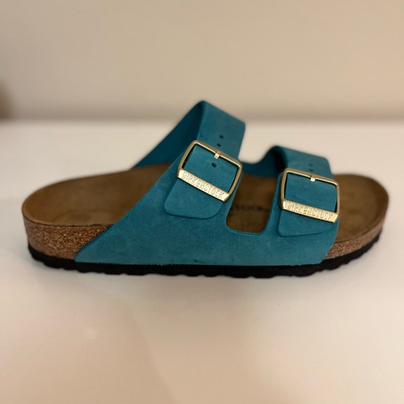 Birkenstock Womens Blue Sandals - Picture 2 of 5
